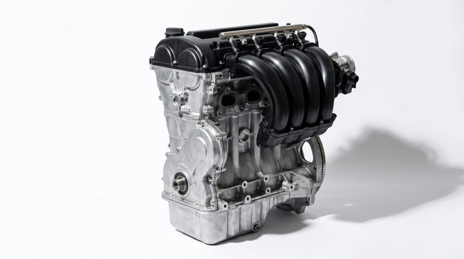 Illustration of a 2.0 litre Nu four cylinder petrol engine of the type the G4NA code covers, naturally aspirated with port injection and no turbocharger